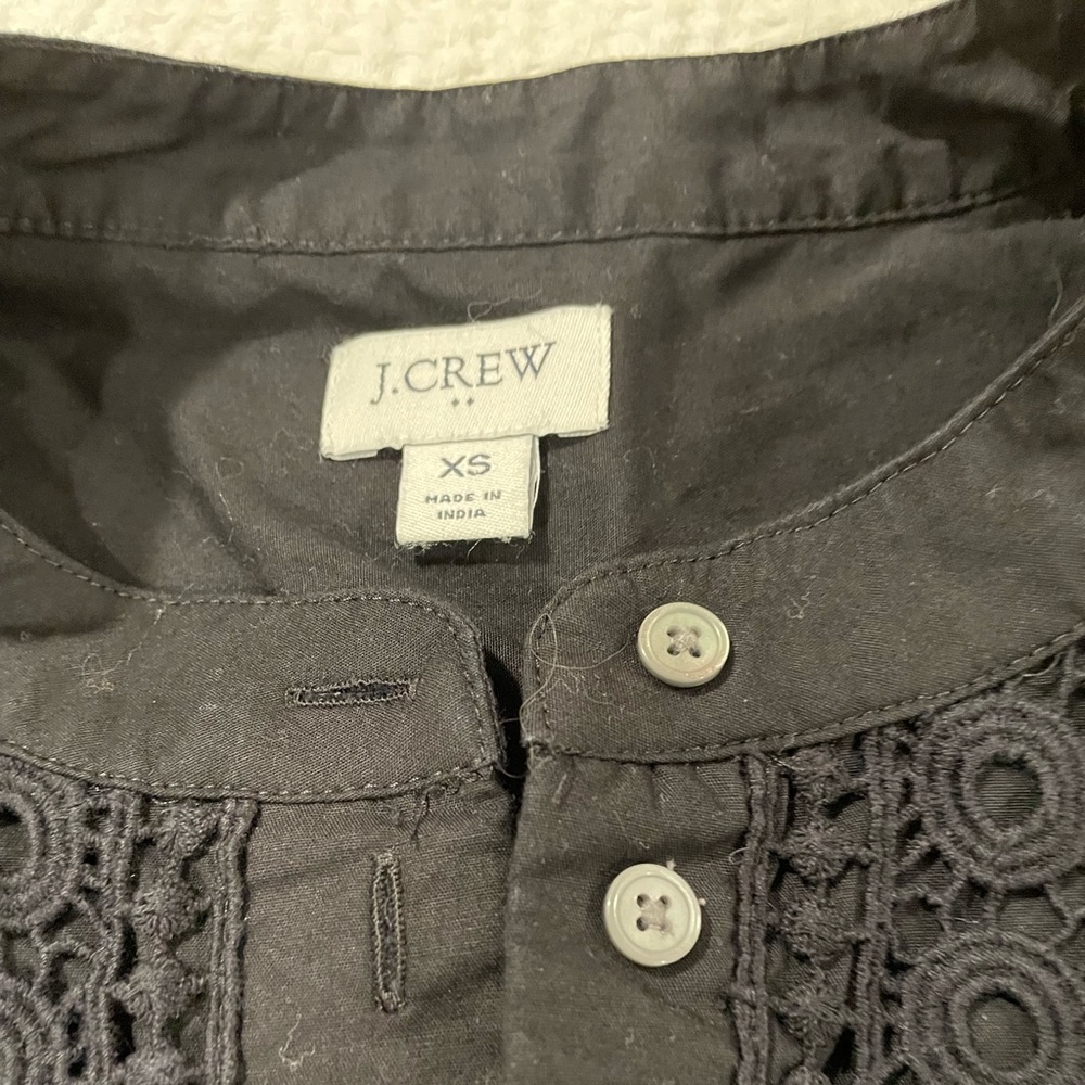 J Crew women’s black dress embroidered size extra small - Picture 4 of 4